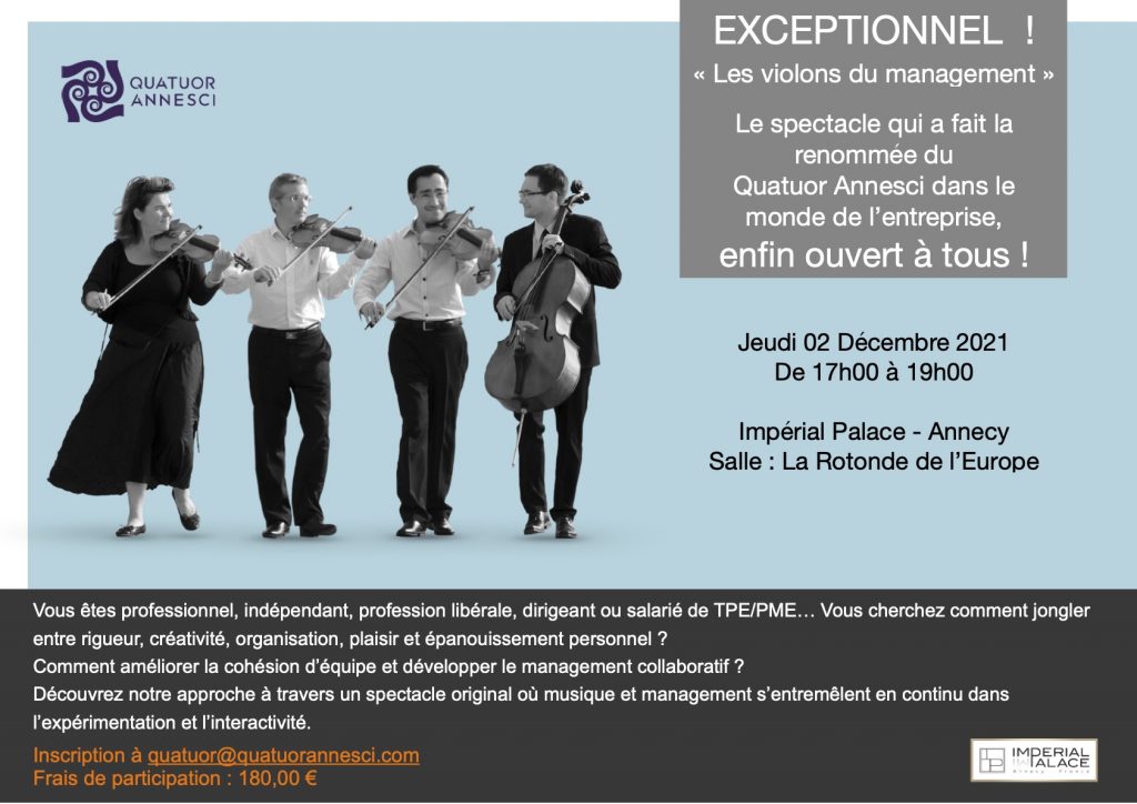 Quatuor Annesci - Formation Imperial Annecy 2 décembre 2021