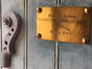 Plaque de porte Patrick Robin, luthier du quatuor Annesci