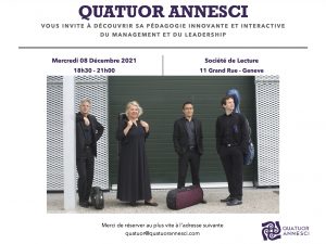 Le Quatuor Annesci à Genève, 8 décembre 2021